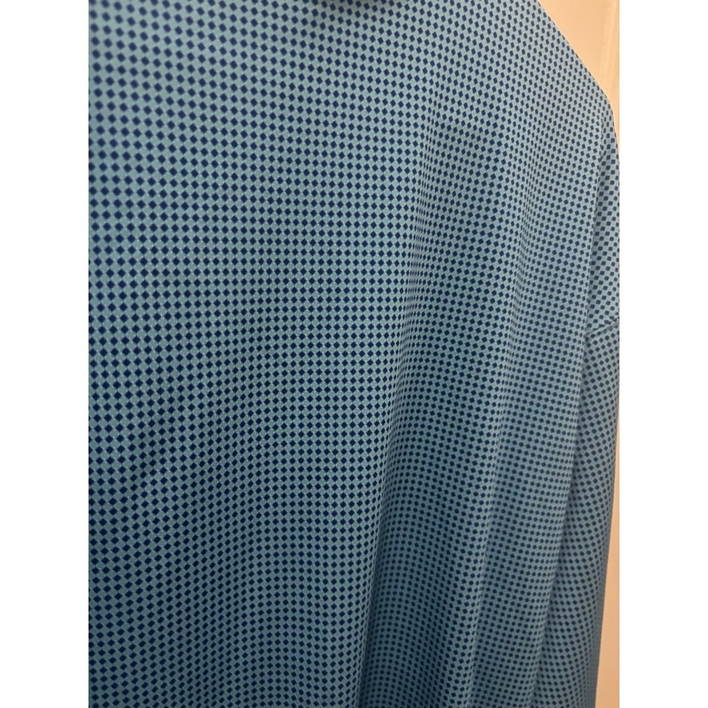 Turtleson Golf Performance 1/4 Zip Pullover Mens Blue Stretch Long Sleeve Geo L - Picture 5 of 5